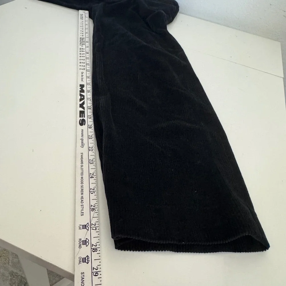 Armani Collezioni Black Corduroy Wide Leg‎ Pants Women's Size 4 Made in Italy